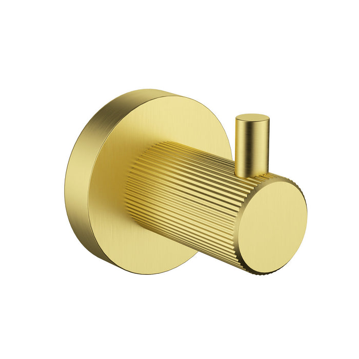 ACL Linie Brushed Nickel/Gun Metal/Matt Black/Brushed Gold Brass Round Single Fluted Robe Hook