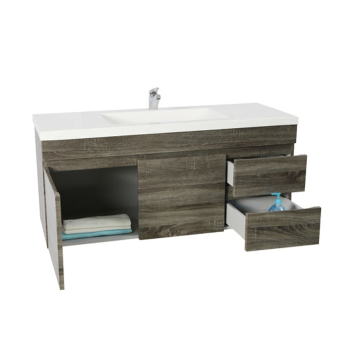 600-1500*500*450mm Posedion Berge Dark Grey MDF Wall Hung Vanity