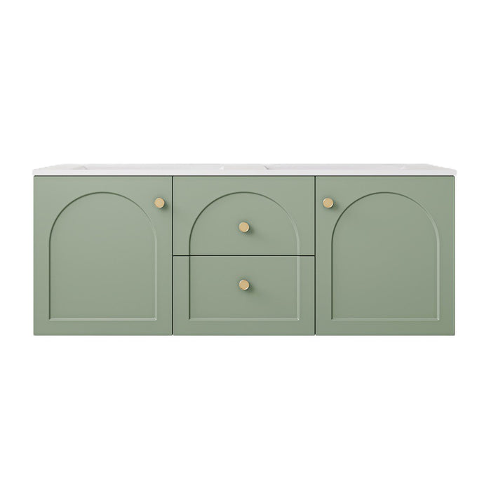 1200*455*470mm Lukka Chester Federation Olive Green PVC Cabinet Wall Hung Vanity