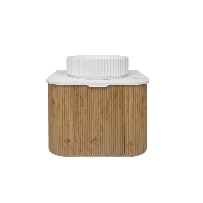 600-1800*500mm POS Bronte Prime Oak Woodgrain Thermolaminated V-Groove Fluted Bathroom Cabinet Wall Hung Vanity