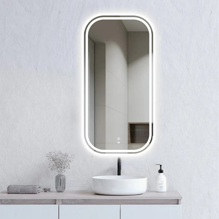 900-1500*750mm Otti Newport Frameless/BLack Metal/Gold Metal/White Metal Framed Soft Rectangle LED Mirror