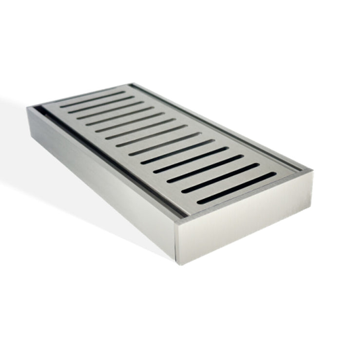 300-5600*26*100mm Aquaperla Brushed Nickel Ezy UV Stable Anodised Aluminium Flow Floor Grate
