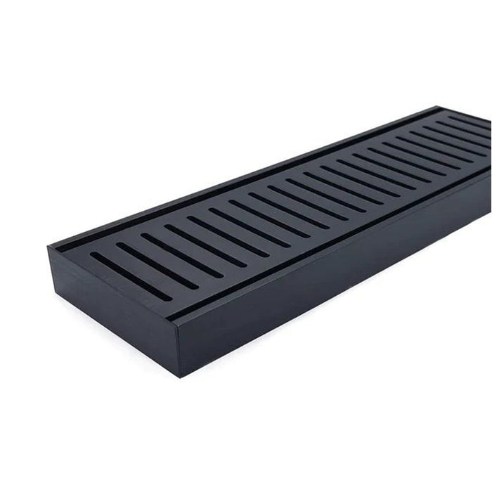 300-5600*26*100mm Aquaperla Brushed Black Ezy UV Stable Anodised Aluminium Flow Floor Grate