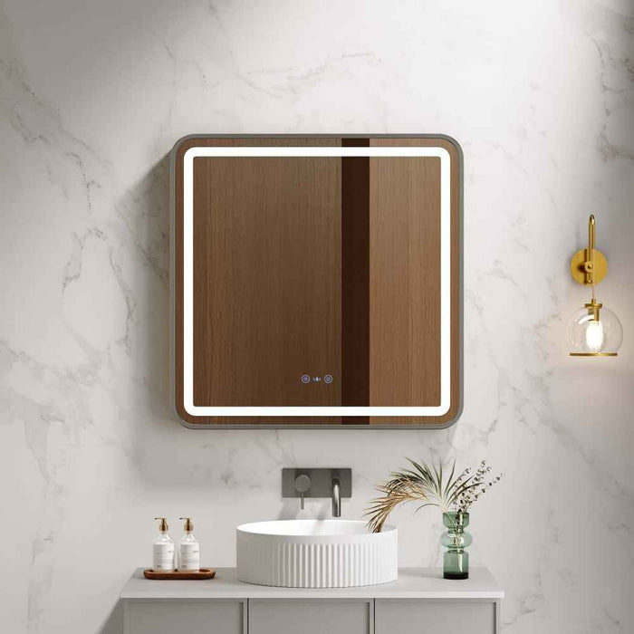 600-1200mm Mercio Venus Brushed Gold/Brushed Nickel/Gun Metal/Matt Black Rectangular Frame Motion Sensor LED Mirror