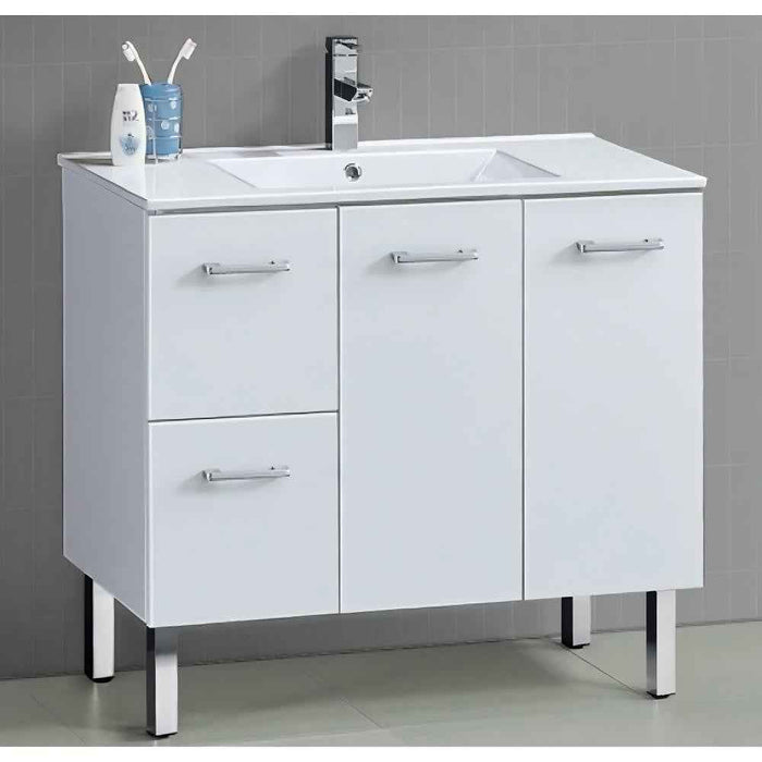 600-1500*460*850mm Roma Slim China Top with T Bar Handle Standard Freestanding Vanity With Legs