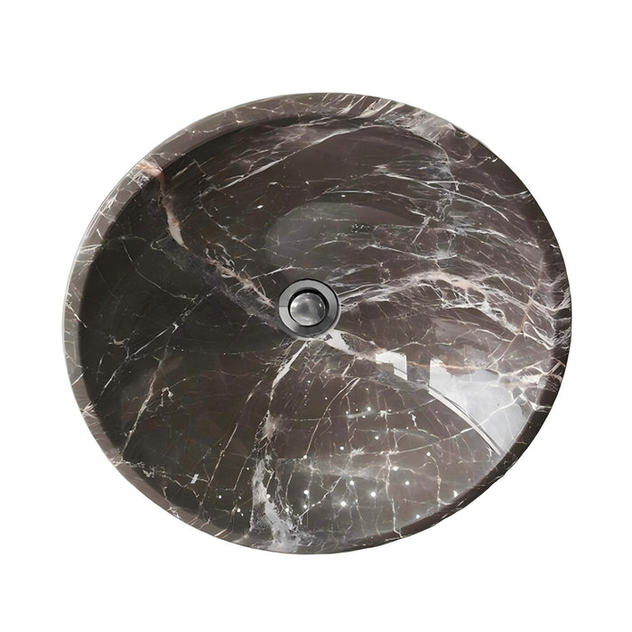 430*135mm Sunny Tile Golden Brown Marble Round Above Counter Basin