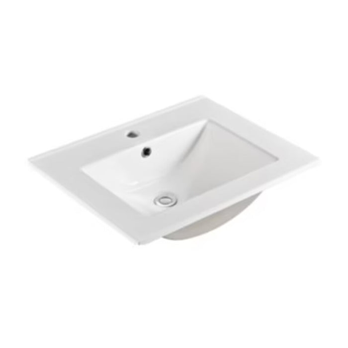 600-900*370*880mm Poseidon CETO Acacia Matt White Waterproof PVC Slim Fluted Freestanding Vanity