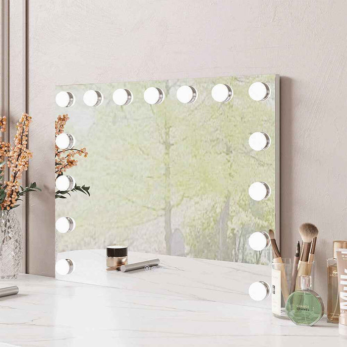 580*450mm Mercio Luna Copper - Free Silver Rectangle LED Frontlit Makeup Mirror