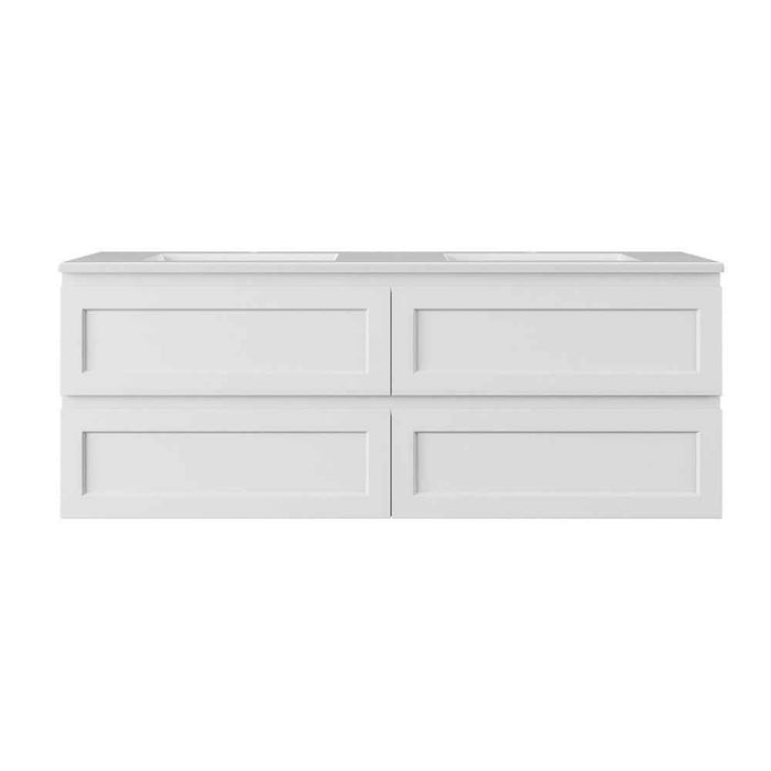 600-1500*460*500mm Lukka Hamilton Federation Matt White PVC Wall Hung Vanity
