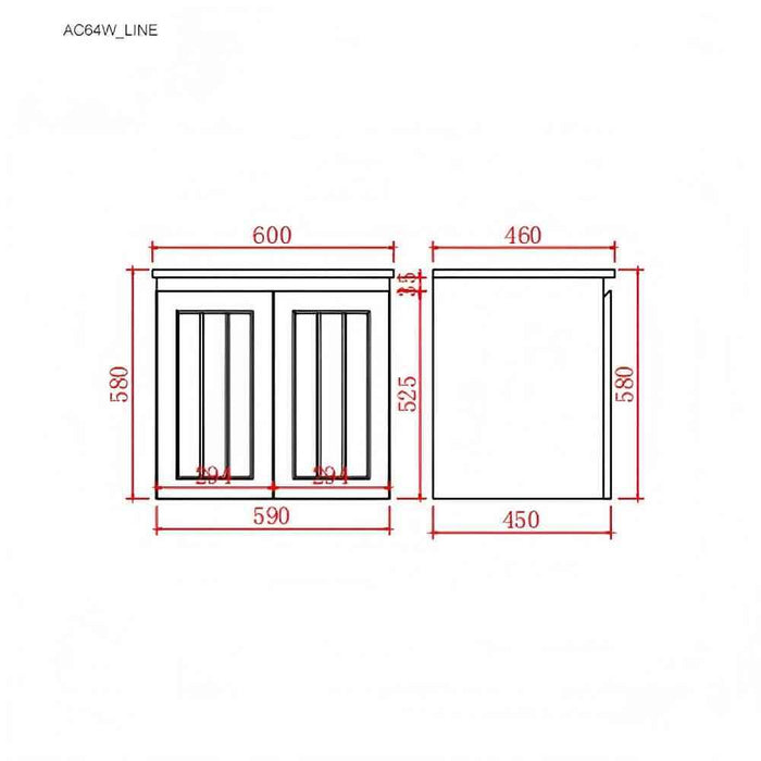 600-1500*460*580mm Lukka Archill Federation Matt Black PVC Fluted Wall Hung Vanity