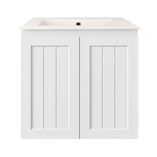 600-900*370*580mm Lukka Archill Federation Ensuite Matt White PVC Fluted Wall Hung Vanity