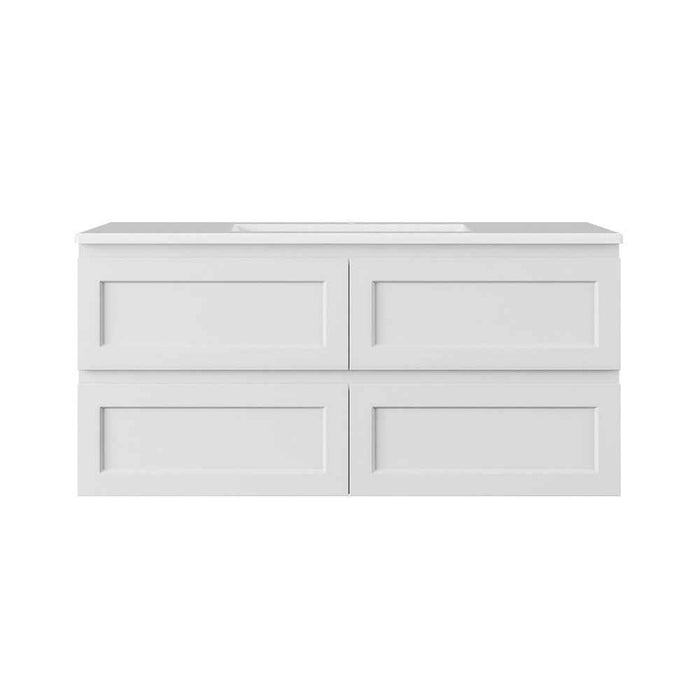 600-1500*460*500mm Lukka Hamilton Federation Matt White PVC Wall Hung Vanity