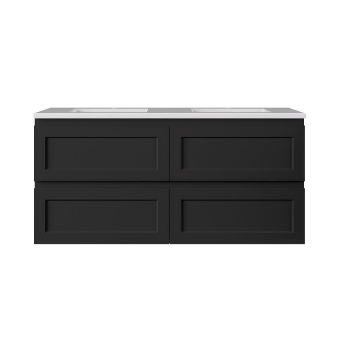 600-1500*460*500mm Lukka Hamilton Federation Matt Black PVC Wall Hung Vanity