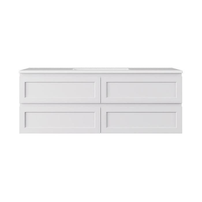 600-1500*460*500mm Lukka Hamilton Federation Matt White PVC Wall Hung Vanity