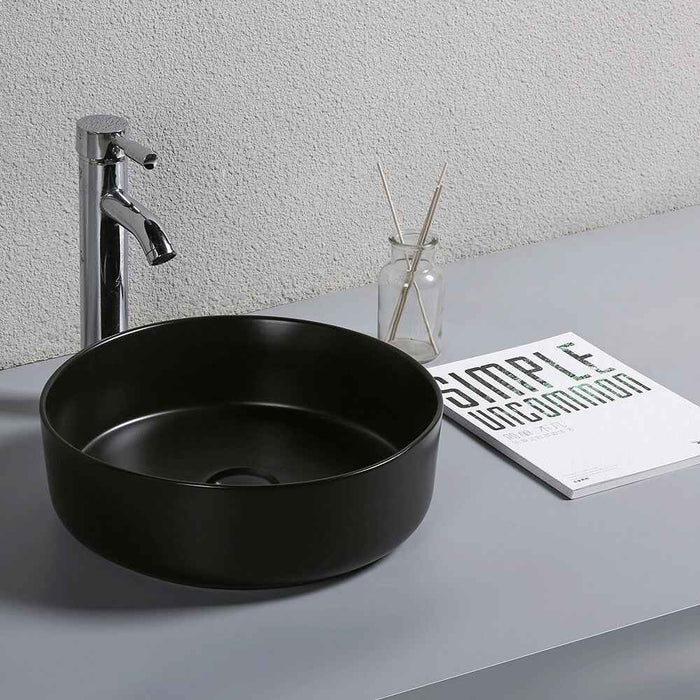 360*360*120mm Infinity Ceramic Round Above Counter Art Basin