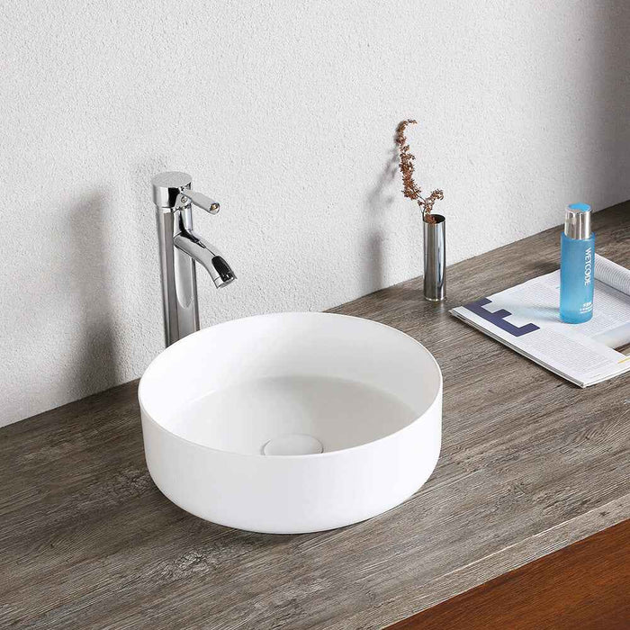 360*360*120mm Infinity Ceramic Round Above Counter Art Basin