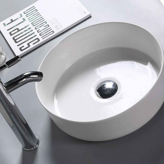 360*360*120mm Infinity Ceramic Round Above Counter Art Basin