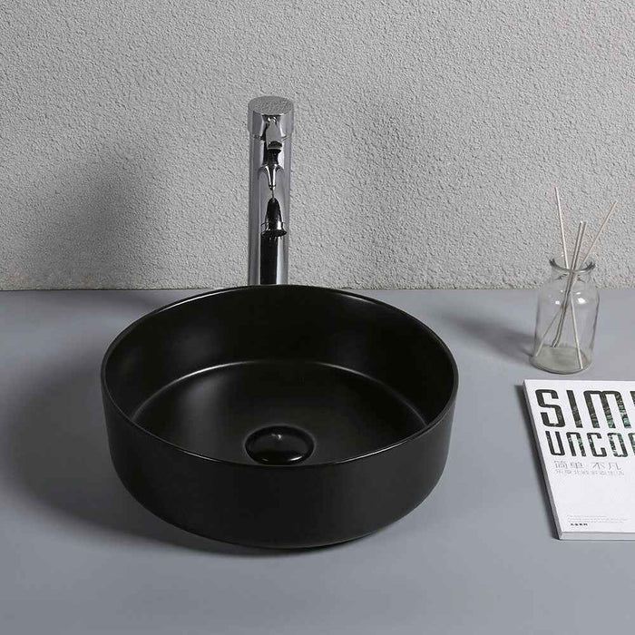 360*360*120mm Infinity Ceramic Round Above Counter Art Basin