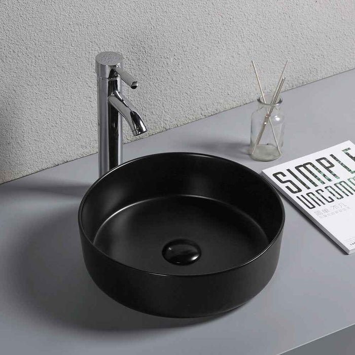 360*360*120mm Infinity Ceramic Round Above Counter Art Basin