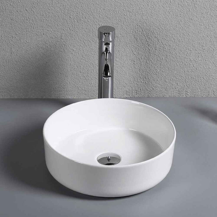 360*360*120mm Infinity Ceramic Round Above Counter Art Basin