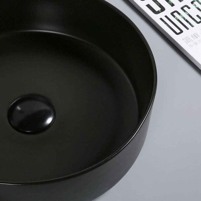 360*360*120mm Infinity Ceramic Round Above Counter Art Basin