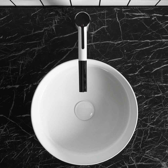 360*360*120mm Infinity Ceramic Stripe Pattern Round Above Counter Art Basin