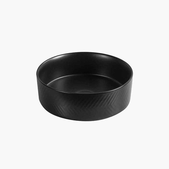 360*360*120mm Infinity Ceramic Stripe Pattern Round Above Counter Art Basin