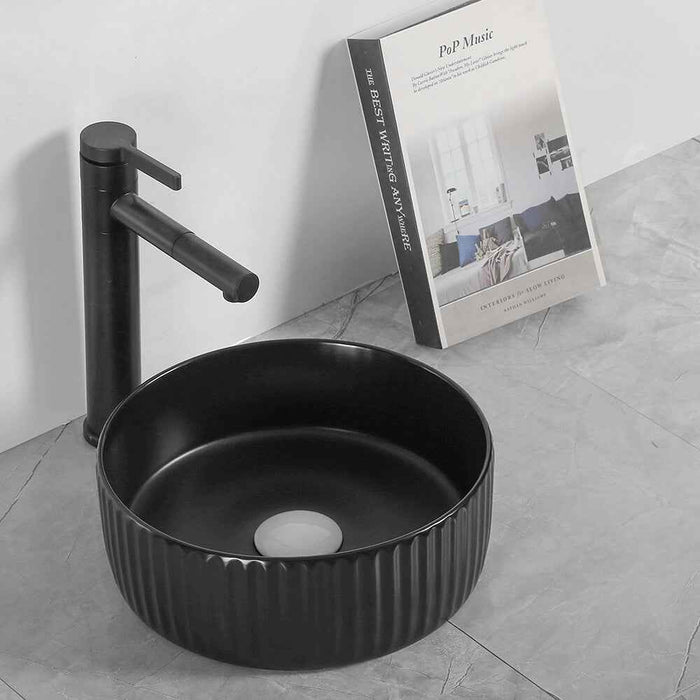 300*300*110mm Infinity Ceramic Round Above Counter Art Basin