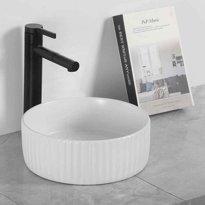 300*300*110mm Infinity Ceramic Round Above Counter Art Basin