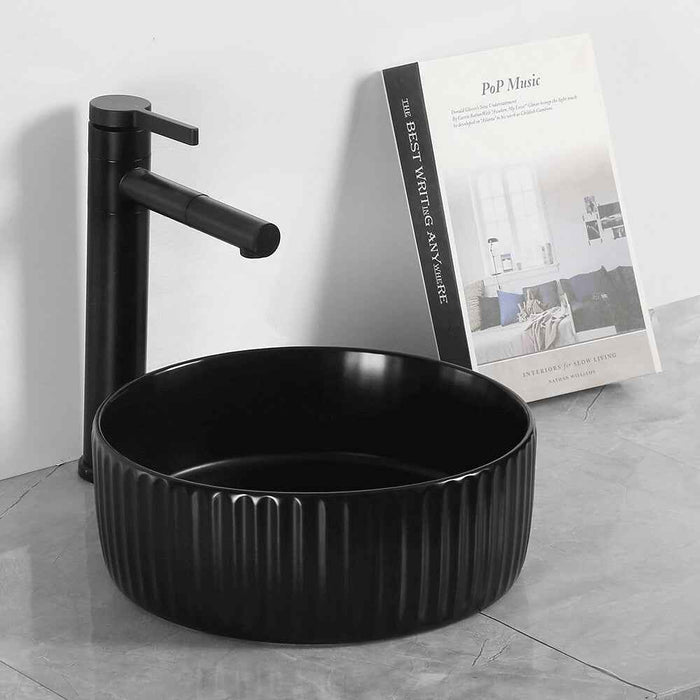 300*300*110mm Infinity Ceramic Round Above Counter Art Basin
