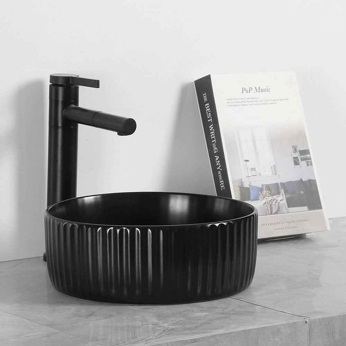 300*300*110mm Infinity Ceramic Round Above Counter Art Basin