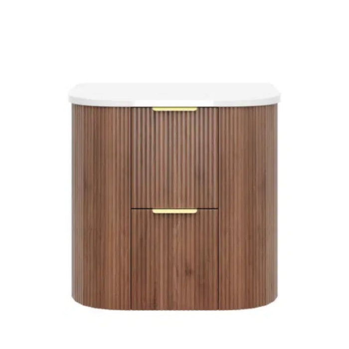 600-1500*500*550mm Poseidon CETO Artis Prime Oak PVC Fluted Curved Wall Hung Vanity