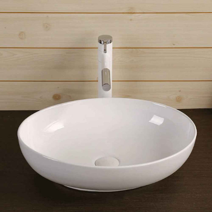 515*395*135mm Infinity Gloss White Ceramic Oval Above Counter Basin