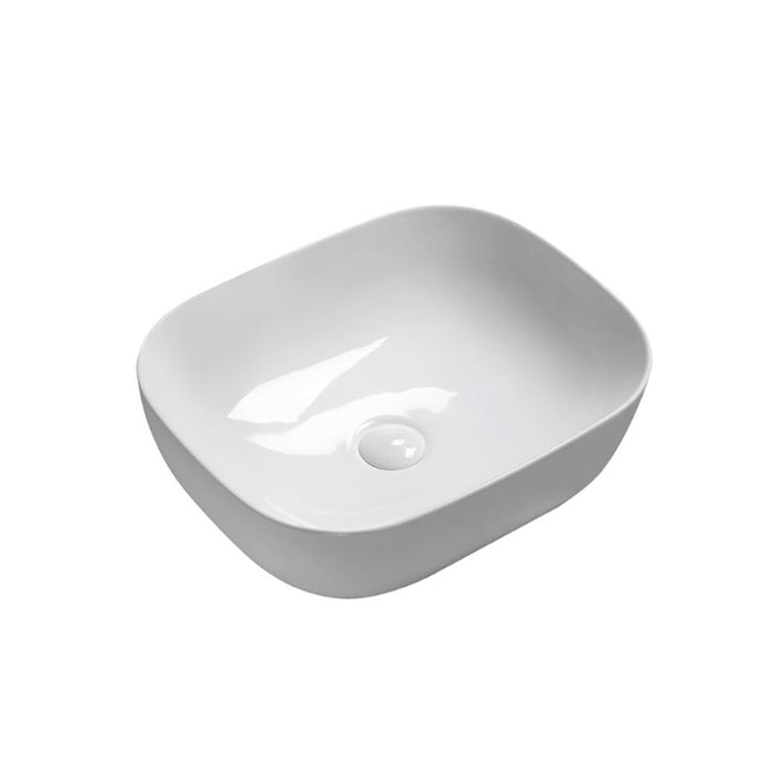 505*400*140mm Infinity Gloss White Ceramic Rectangle Above Counter Basin