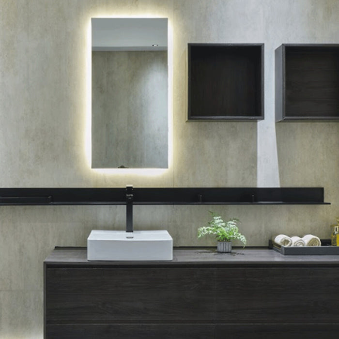 500*420*130mm Infinity Gloss White Ceramic Rectangle Above Counter Basin with 1 Tap Hole