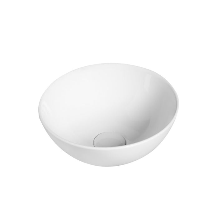 320*320*130mm Infinity Gloss White Ceramic Round Above Counter Basin