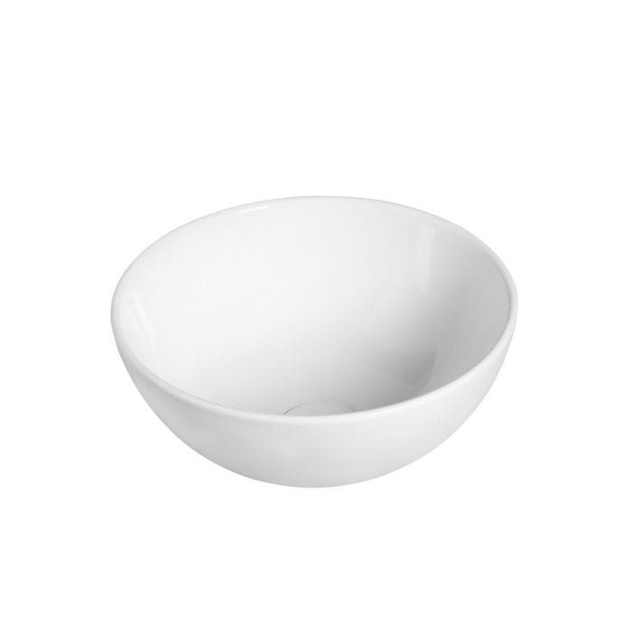 280*280*115mm Infinity Gloss White Ceramic Round Above Counter Basin