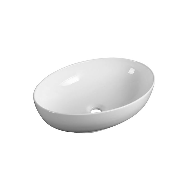 515*395*135mm Infinity Gloss White Ceramic Oval Above Counter Basin