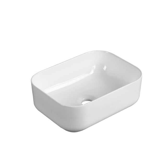 400*300*140mm Infinity Gloss White Ceramic Rectangle Above Counter Basin