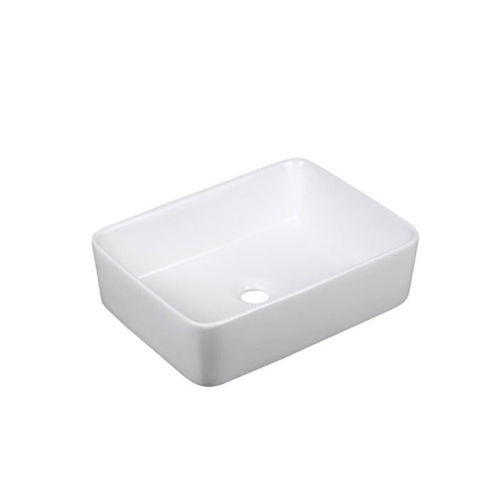 475*370*140mm Infinity Gloss White Ceramic Rectangle Above Counter Basin