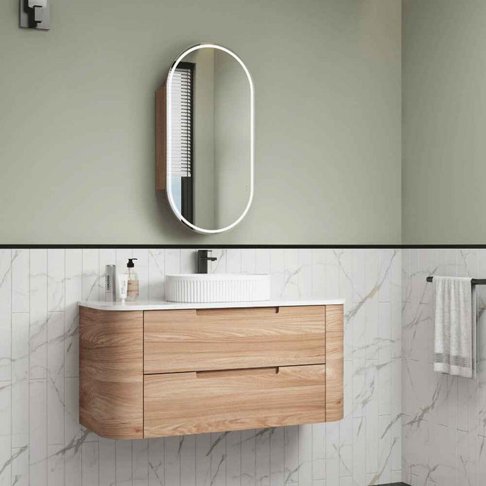 750-1800*450*540mm Aulic Briony Plywood Wall Hung Curving Vanity