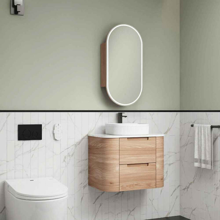 750-1800*450*540mm Aulic Briony Plywood Wall Hung Curving Vanity