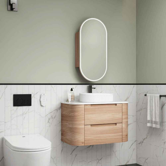 750-1800*450*540mm Aulic Briony Plywood Wall Hung Curving Vanity