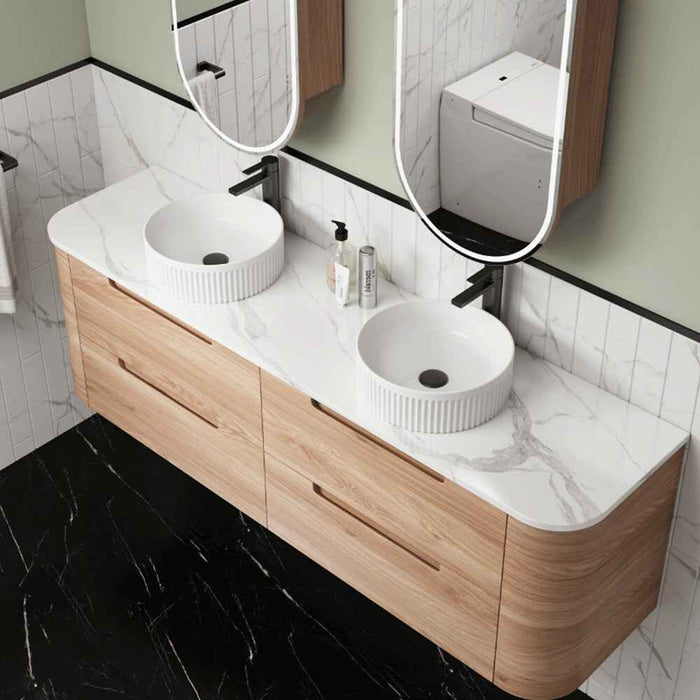 750-1800*450*540mm Aulic Briony Plywood Wall Hung Curving Vanity