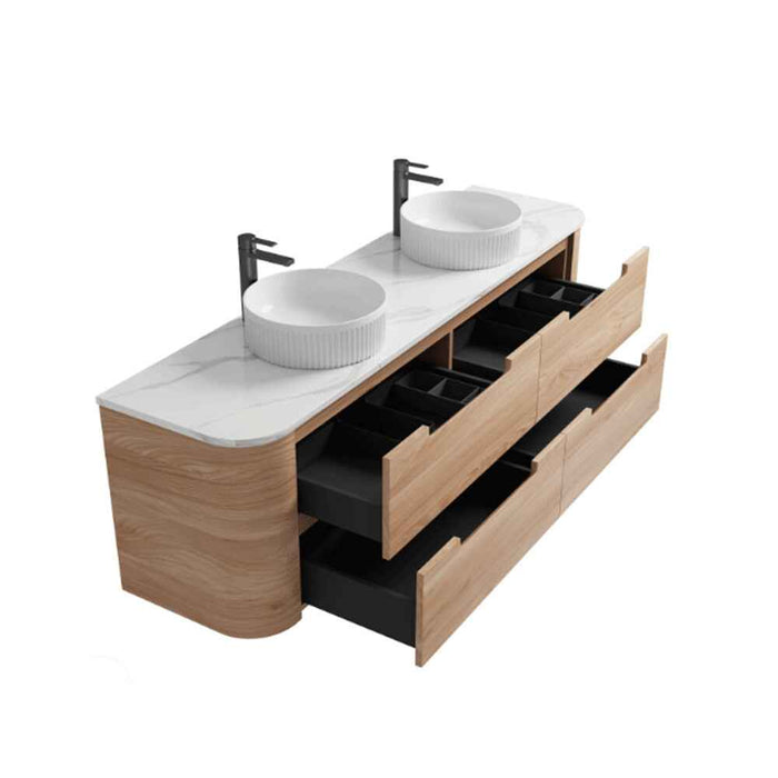 750-1800*450*540mm Aulic Briony Plywood Wall Hung Curving Vanity