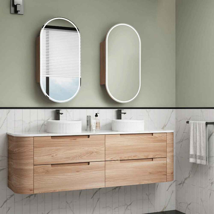 750-1800*450*540mm Aulic Briony Plywood Wall Hung Curving Vanity