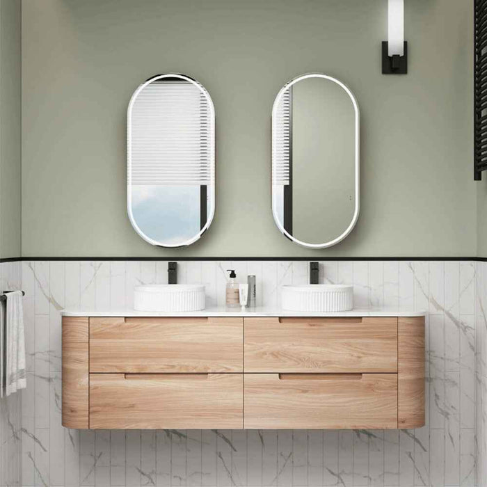 750-1800*450*540mm Aulic Briony Plywood Wall Hung Curving Vanity