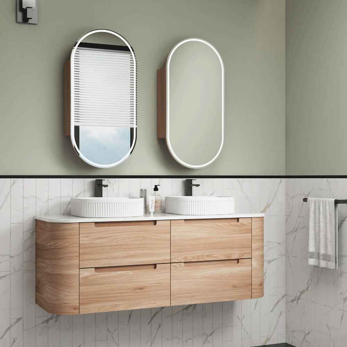 750-1800*450*540mm Aulic Briony Plywood Wall Hung Curving Vanity
