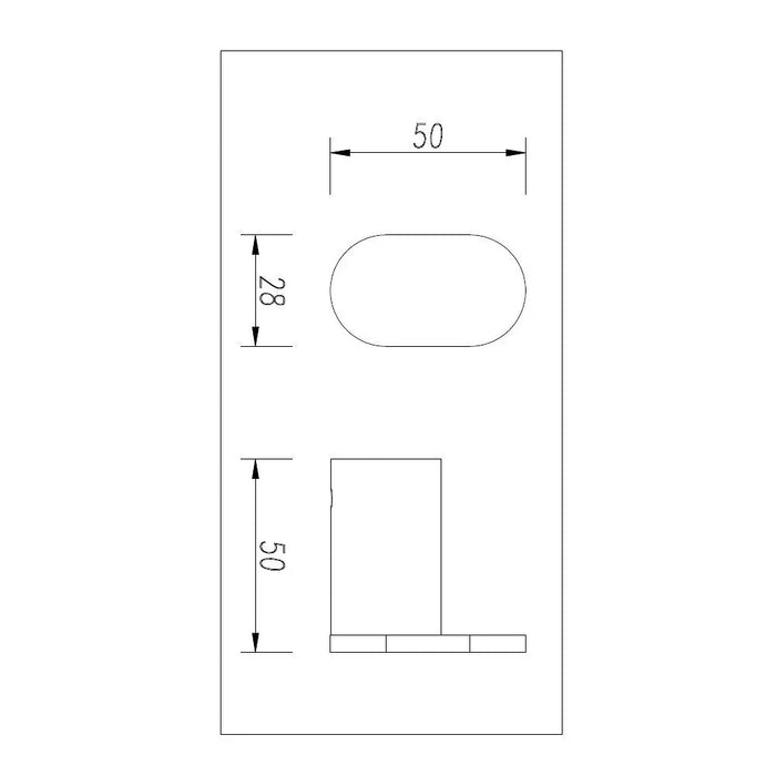 50mm Aquaperla Norico Esperia Solid Brass Oval Robe Hook