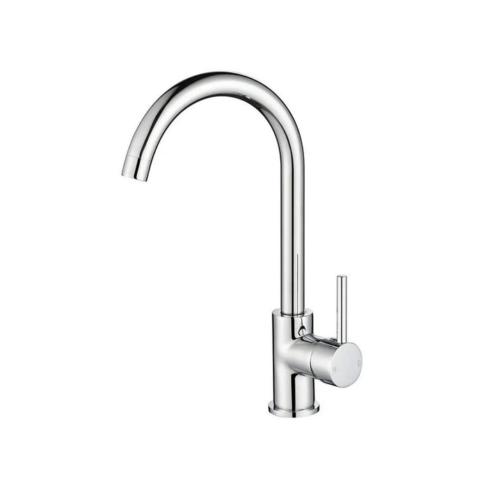 180mm Aquaperla Norico Pentro Brass Round Swivel Spout Kitchen Mixer
